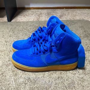 2018 Air Force 1 High 07 LV8 Blue w/ Gum Bottom. Size: 11
